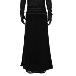 PUNK RAVE Long Kilt 'Asmodey' En Jacquard Noir -ALCHEMY GOTHIC shop long kilt en jacquard asmodey noir 6