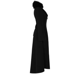 PUNK RAVE Long Manteau Brodé 'Maelyss' Noir -ALCHEMY GOTHIC shop long manteau brode maelyss noir 9