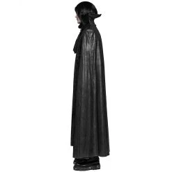 PUNK RAVE Long Manteau Cape Gothique 'Vampyr' Noir -ALCHEMY GOTHIC shop long manteau cape gothique vampyr noir 3
