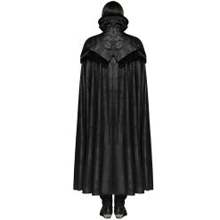 PUNK RAVE Long Manteau Cape Gothique Victorien 'Illuminati' Noir -ALCHEMY GOTHIC shop long manteau cape gothique victorien illuminati noir 2
