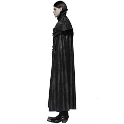 PUNK RAVE Long Manteau Cape Gothique Victorien 'Illuminati' Noir -ALCHEMY GOTHIC shop long manteau cape gothique victorien illuminati noir 3