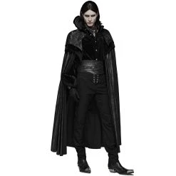 PUNK RAVE Long Manteau Cape Gothique Victorien 'Illuminati' Noir -ALCHEMY GOTHIC shop long manteau cape gothique victorien illuminati noir 5