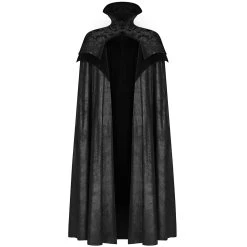 PUNK RAVE Long Manteau Cape Gothique Victorien 'Illuminati' Noir -ALCHEMY GOTHIC shop long manteau cape gothique victorien illuminati noir 6