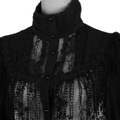 PUNK RAVE Long Top Transparent En Maille Et Mousseline 'Mystic... -ALCHEMY GOTHIC shop long top transparent en maille et mousseline mystic shadows 1 5