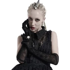 PUNK RAVE Longs Gants 'Independant' Noirs -ALCHEMY GOTHIC shop longs gants independant noirs 2