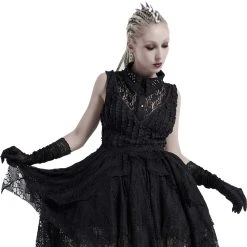 PUNK RAVE Longs Gants 'Independant' Noirs -ALCHEMY GOTHIC shop longs gants independant noirs 3