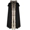 PUNK RAVE Longue Cape Homme 'Black Foxa' Noire