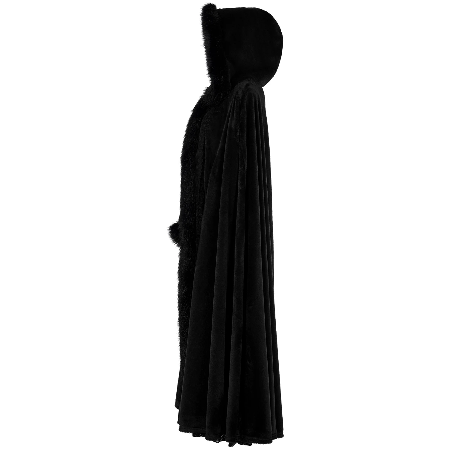 PUNK RAVE Longue Cape 'Orphelia' Noire 10 PUNK RAVE Longue Cape 'Orphelia' Noire – Image 8