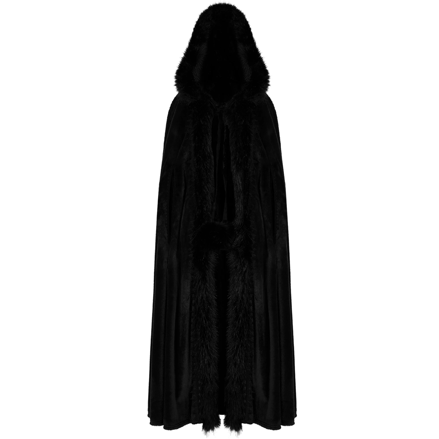 PUNK RAVE Longue Cape 'Orphelia' Noire 3 PUNK RAVE Longue Cape 'Orphelia' Noire