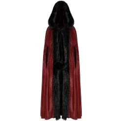 PUNK RAVE Longue Cape 'Orphelia' Rouge