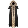 PUNK RAVE Longue Cape Pour Femmes 'Foxa' Noire -ALCHEMY GOTHIC shop longue cape pour femmes foxa noire