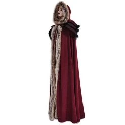 PUNK RAVE Longue Cape Pour Femmes 'Foxa' Rouge -ALCHEMY GOTHIC shop longue cape pour femmes foxa rouge 3