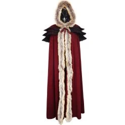 PUNK RAVE Longue Cape Pour Femmes 'Foxa' Rouge -ALCHEMY GOTHIC shop longue cape pour femmes foxa rouge 6