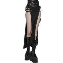 PUNK RAVE Longue Jupe 'Katana' Noire