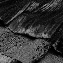 PUNK RAVE Longue Jupe Victorienne 'Maelyss' Noire -ALCHEMY GOTHIC shop longue jupe victorienne maelyss noire 11