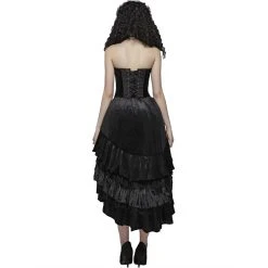PUNK RAVE Longue Jupe Victorienne 'Maelyss' Noire -ALCHEMY GOTHIC shop longue jupe victorienne maelyss noire 2