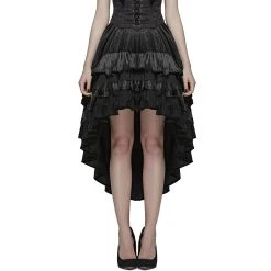 PUNK RAVE Longue Jupe Victorienne 'Maelyss' Noire