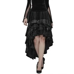 PUNK RAVE Longue Jupe Victorienne 'Maelyss' Noire -ALCHEMY GOTHIC shop longue jupe victorienne maelyss noire 5