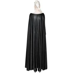 PUNK RAVE Longue Robe Cape Gothique 'Nightspell' Noire -ALCHEMY GOTHIC shop longue robe cape gothique nightspell noire 2