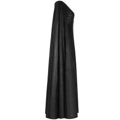 PUNK RAVE Longue Robe Cape Gothique 'Nightspell' Noire -ALCHEMY GOTHIC shop longue robe cape gothique nightspell noire 7
