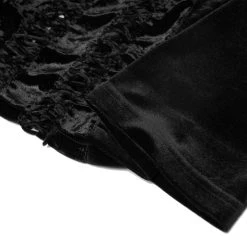 PUNK RAVE Longue Robe 'Cyrielle' En Velours Noir -ALCHEMY GOTHIC shop longue robe cyrielle en velours noir 18