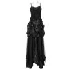 PUNK RAVE Longue Robe 'Druscillia' Noire 1 PUNK RAVE Longue Robe 'Druscillia' Noire -ALCHEMY GOTHIC shop longue robe druscillia noire