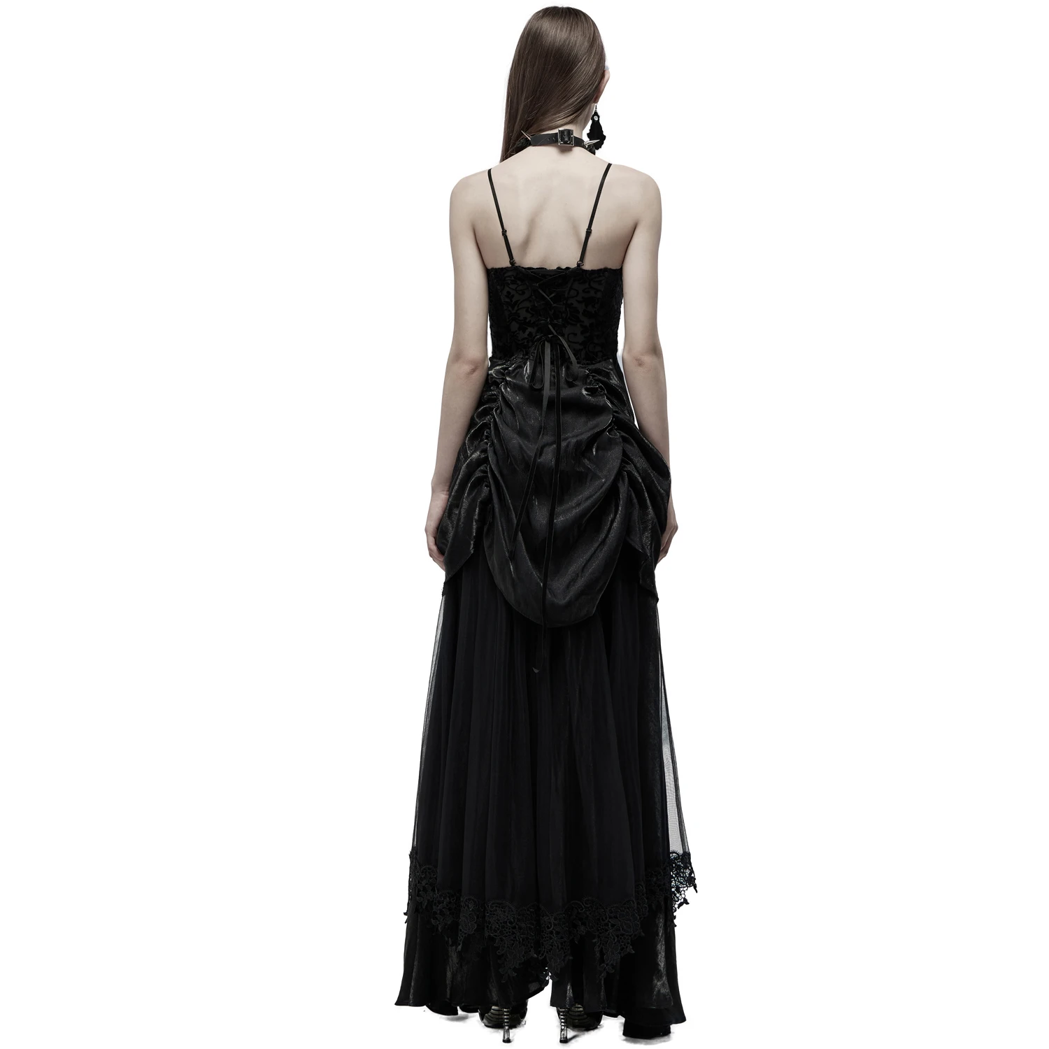 PUNK RAVE Longue Robe 'Druscillia' Noire 5 PUNK RAVE Longue Robe 'Druscillia' Noire – Image 3
