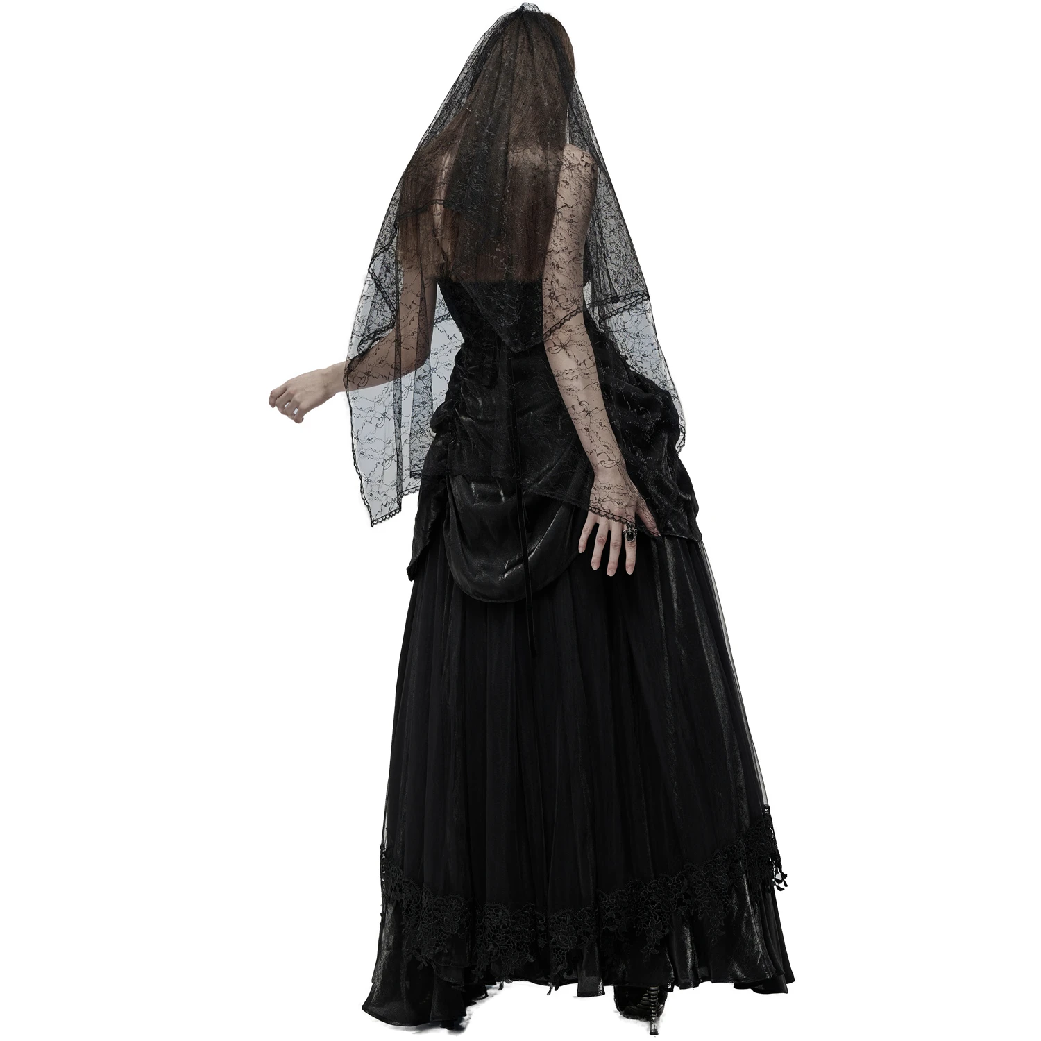PUNK RAVE Longue Robe 'Druscillia' Noire 9 PUNK RAVE Longue Robe 'Druscillia' Noire – Image 7