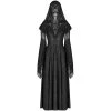 PUNK RAVE Longue Robe Gothique à Capuche 'Ladouceur' Noire 1 PUNK RAVE Longue Robe Gothique à Capuche 'Ladouceur' Noire -ALCHEMY GOTHIC shop longue robe gothique a capuche ladouceur noire