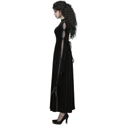 PUNK RAVE Longue Robe Gothique 'Princessa' Noire 19 PUNK RAVE Longue Robe Gothique 'Princessa' Noire -ALCHEMY GOTHIC shop longue robe gothique princessa noire 4