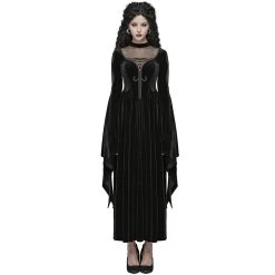 PUNK RAVE Longue Robe Gothique 'Princessa' Noire 20 PUNK RAVE Longue Robe Gothique 'Princessa' Noire -ALCHEMY GOTHIC shop longue robe gothique princessa noire 5