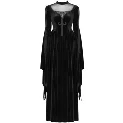 PUNK RAVE Longue Robe Gothique 'Princessa' Noire 21 PUNK RAVE Longue Robe Gothique 'Princessa' Noire -ALCHEMY GOTHIC shop longue robe gothique princessa noire 6