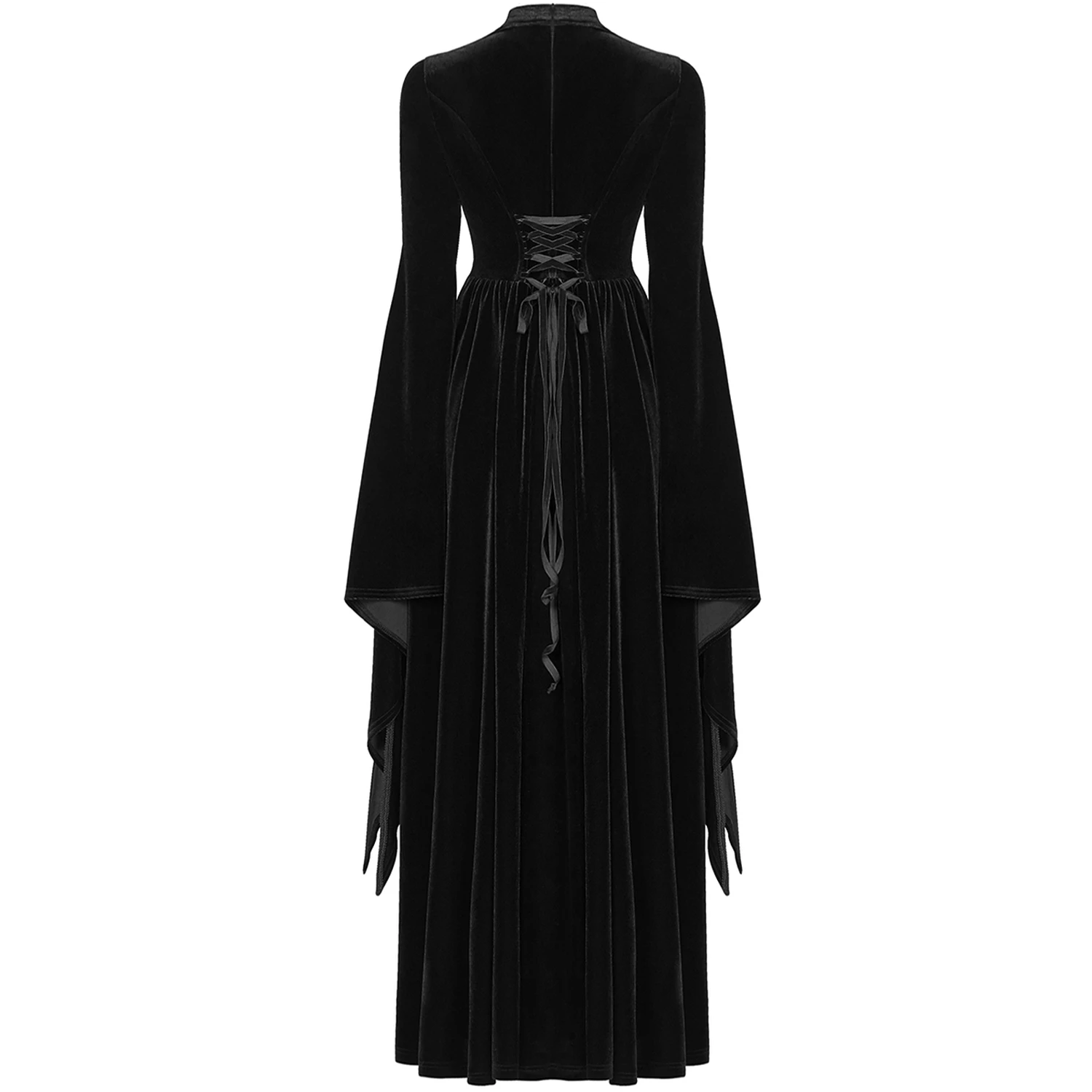 PUNK RAVE Longue Robe Gothique 'Princessa' Noire 10 PUNK RAVE Longue Robe Gothique 'Princessa' Noire – Image 8