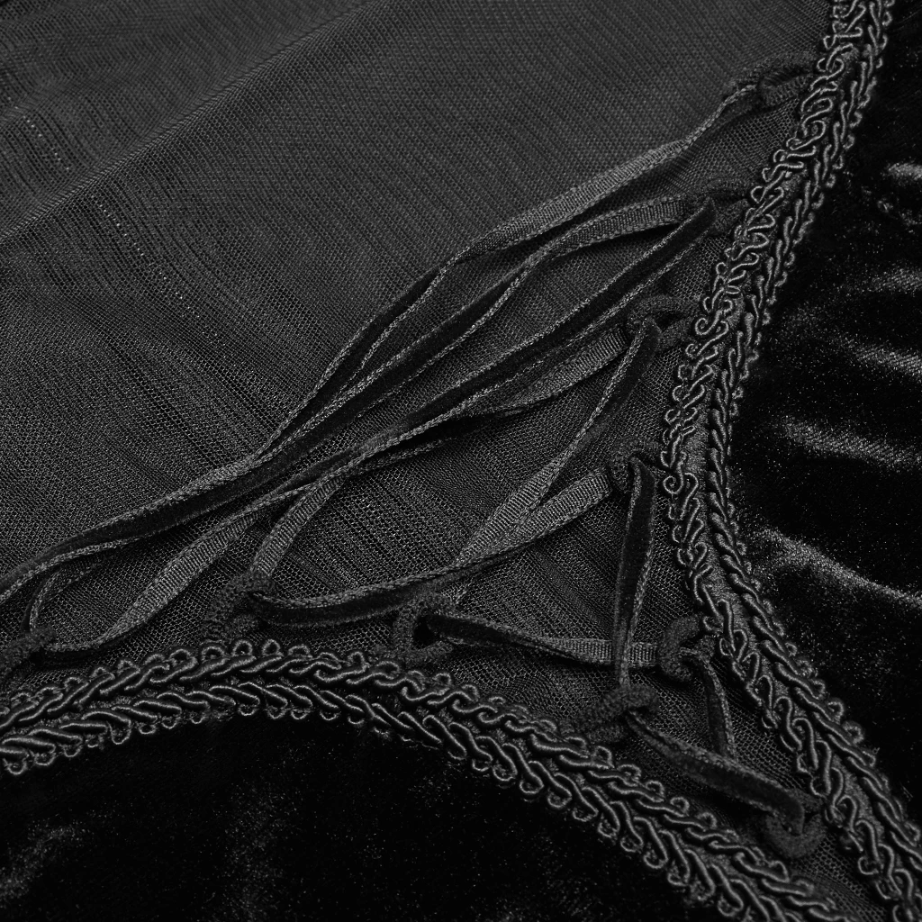 PUNK RAVE Longue Robe Gothique 'Princessa' Noire 12 PUNK RAVE Longue Robe Gothique 'Princessa' Noire – Image 10