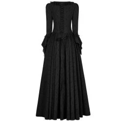 PUNK RAVE Longue Robe 'Metzli' Noire -ALCHEMY GOTHIC shop longue robe metzli noire 6