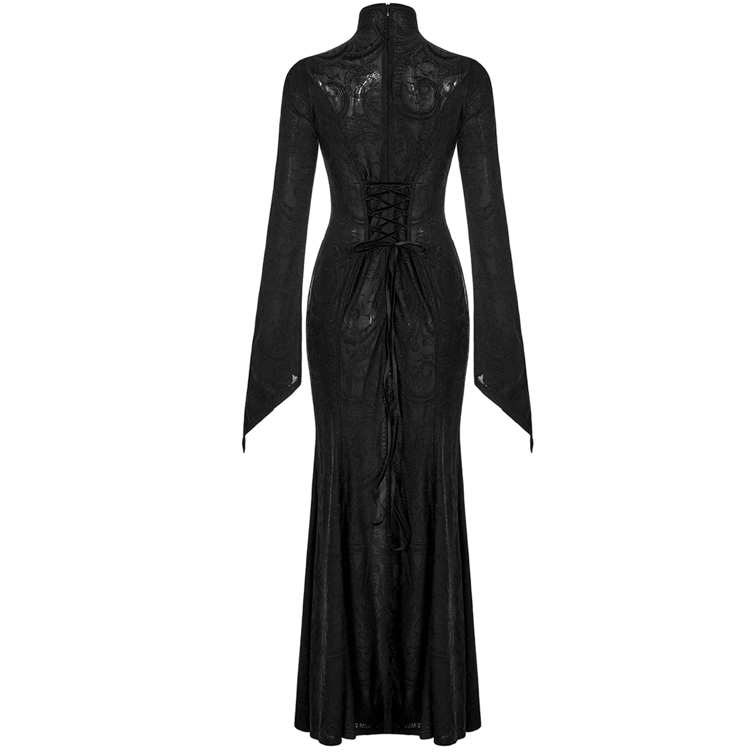 PUNK RAVE Longue Robe 'Mina' Noire 13 PUNK RAVE Longue Robe 'Mina' Noire – Image 11