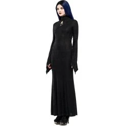 PUNK RAVE Longue Robe 'Mina' Noire 22 PUNK RAVE Longue Robe 'Mina' Noire -ALCHEMY GOTHIC shop longue robe mina noire 4