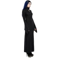 PUNK RAVE Longue Robe 'Mina' Noire 23 PUNK RAVE Longue Robe 'Mina' Noire -ALCHEMY GOTHIC shop longue robe mina noire 5