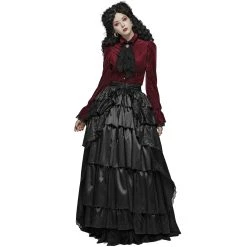 PUNK RAVE Longue Surjupe Gothique 'Syrens Song' Avec Traîne. -ALCHEMY GOTHIC shop longue surjupe gothique syrens song avec traine 2