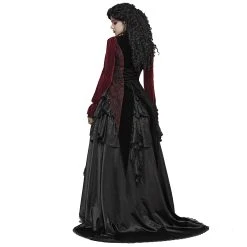 PUNK RAVE Longue Surjupe Gothique 'Syrens Song' Avec Traîne. -ALCHEMY GOTHIC shop longue surjupe gothique syrens song avec traine 4