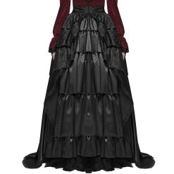 PUNK RAVE Longue Surjupe Gothique 'Syrens Song' Avec Traîne. -ALCHEMY GOTHIC shop longue surjupe gothique syrens song avec traine 5