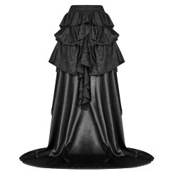 PUNK RAVE Longue Surjupe Gothique 'Syrens Song' Avec Traîne. -ALCHEMY GOTHIC shop longue surjupe gothique syrens song avec traine 8
