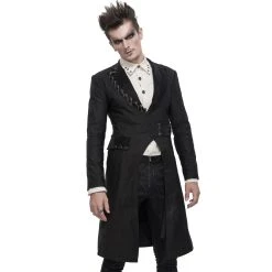 DEVIL FASHION Longue Veste 'Cryock' Noire -ALCHEMY GOTHIC shop longue veste cryock noire 3