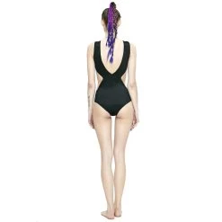 DEVIL FASHION Maillot De Bain 'Cyber Game' Avec Spikes Noir 24 DEVIL FASHION Maillot De Bain 'Cyber Game' Avec Spikes Noir -ALCHEMY GOTHIC shop maillot de bain cyber game avec spikes noir 6