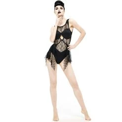 DEVIL FASHION Maillot De Bain 'Finely Gothic' Noir -ALCHEMY GOTHIC shop maillot de bain finely gothic noir 10