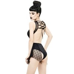DEVIL FASHION Maillot De Bain 'Finely Gothic' Noir -ALCHEMY GOTHIC shop maillot de bain finely gothic noir 5
