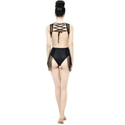 DEVIL FASHION Maillot De Bain 'Finely Gothic' Noir -ALCHEMY GOTHIC shop maillot de bain finely gothic noir 7