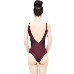 DEVIL FASHION Maillot De Bain 'Hand-Cranked' Bordeaux Et Noir -ALCHEMY GOTHIC shop maillot de bain hand cranked bordeaux et noir 2