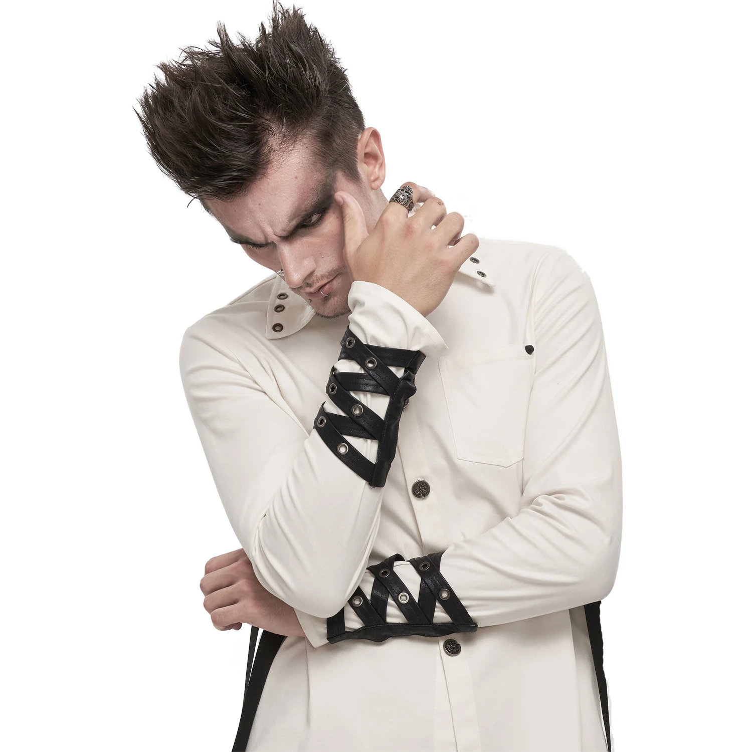 DEVIL FASHION Manchettes 'Cryock' Noires 4 DEVIL FASHION Manchettes 'Cryock' Noires – Image 2