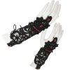 DEVIL FASHION Manchettes Gothiques 'Flower Shaped' Noires -ALCHEMY GOTHIC shop manchettes gothiques flower shaped noires